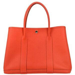 Hermes Rouge Pivoine Country Garden Party 36 PM Tote Bag VP□R 176731